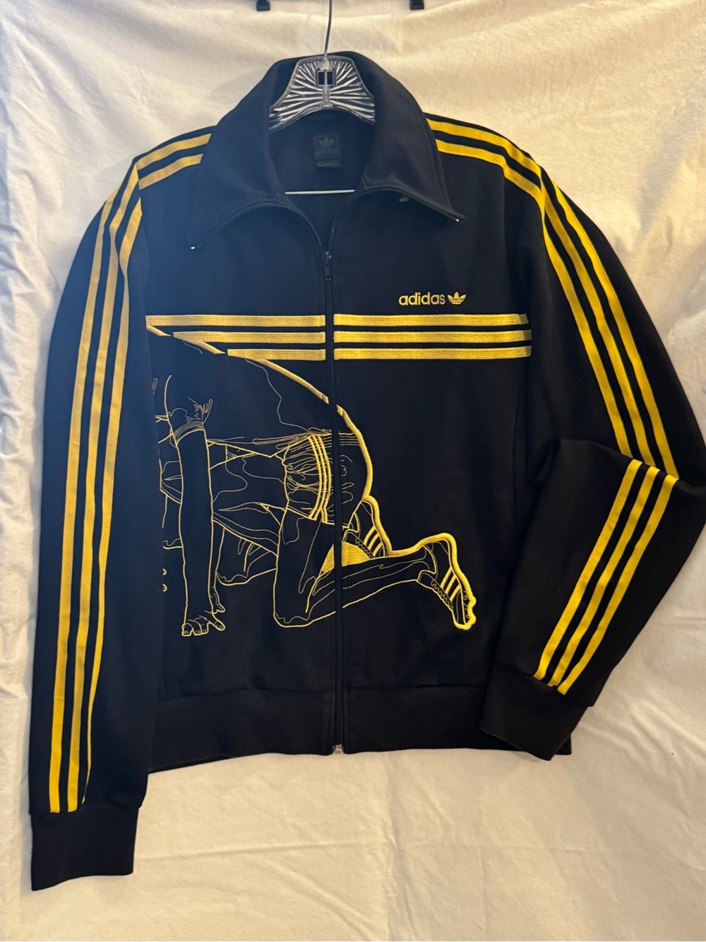 Limited Addition Adidas Rear Men's track Black & Yellow Track Jacket